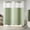Green, variant on No Hook Shower Curtain with Built-In Rings, Abstract White Striped Washable Waterproof Fabric Curtain with Mesh Top Window for Bathroom, Simple Black Background 36"x72"