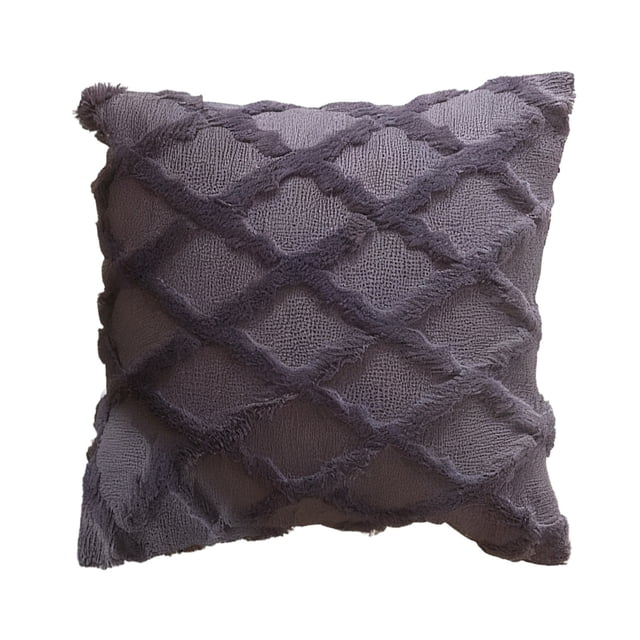 Sofa Cushion Covers,Scandinavian Fluff Long Striped Pillowcase, Geometric Winter Sofa Backrest Cover