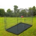 thumbnail image 1 of Dog Cages for Large Dogs 20" 24" 30" 36" 42" 48", Heavy Duty Outdoor Dog Crate, Foldable Dog Kennels for Inside Outside, Small Medium X Large Dog Cage with Pan, Double Door, 48" x 29" x 31", Q4863, 1 of 10