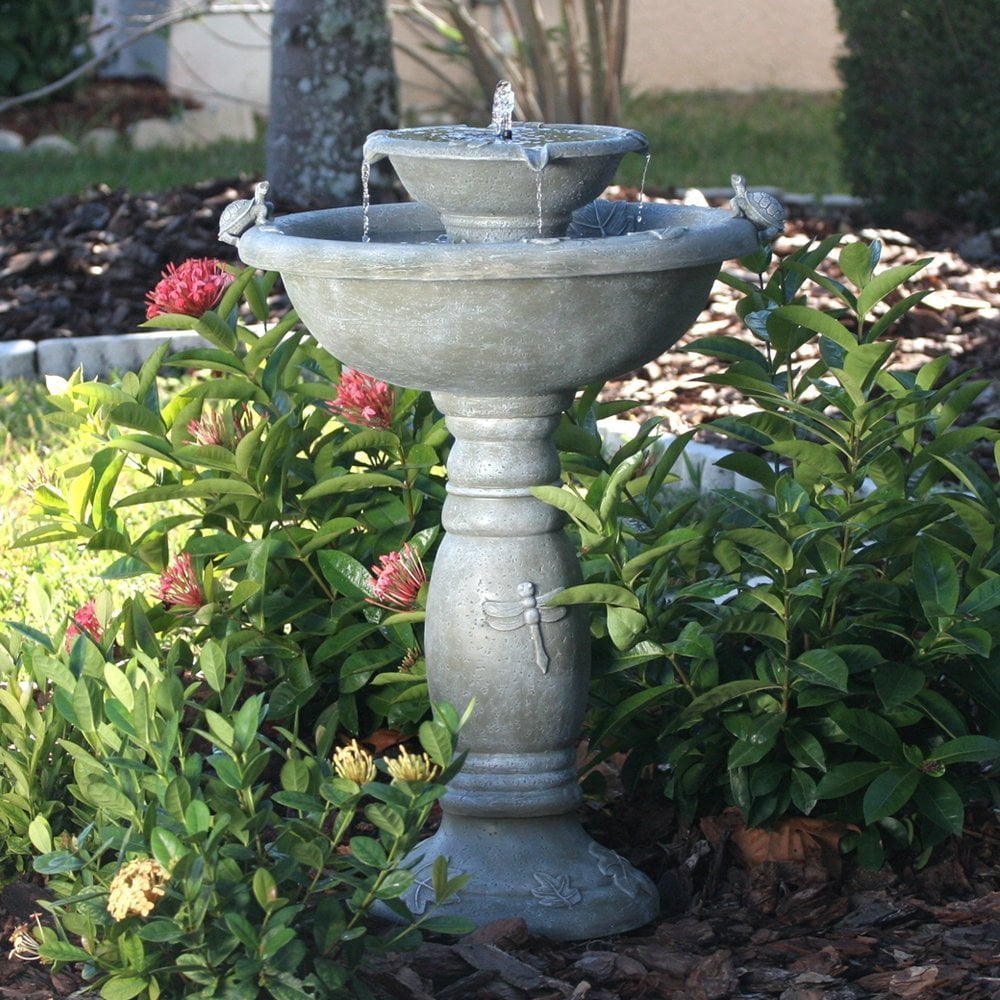 Historical wall fountain green garden fountain with brass tap water dispenser 