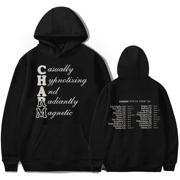 Clairo Charm Tour Hoodie Unisex Hooded Sweatshirt Long Sleeve Tracksuit Pullover Coat