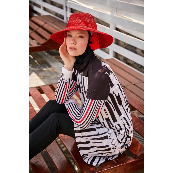Lycra Black Burkini Modest Swimwear M2302 USA