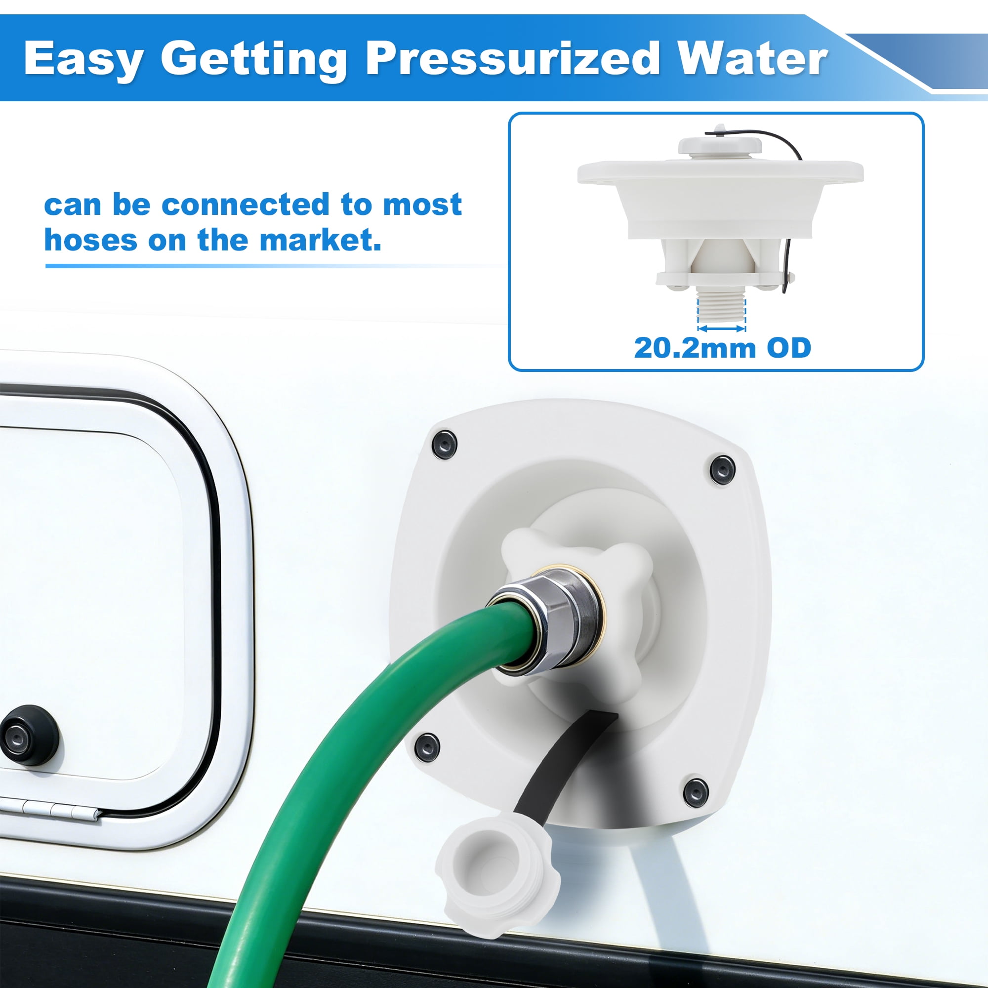 Unique Bargains RV Marine Camper Trailer Motorhome Dustproof City Water Inlet Connection