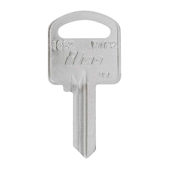 Funda Key Blank Hillman 1662 TP2 de doble cara para candados Yale 10