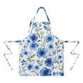 thumbnail image 2 of Pioneer Flower Floral Print Pattern Apron-Garden Aprons for Women with Pockets-Cotton Linen Waterproof Kitchen Cooking Gardening Aprons Adjustable for Kitchen,Cooking,BBQ and Salon 33x27 Inch, 2 of 7