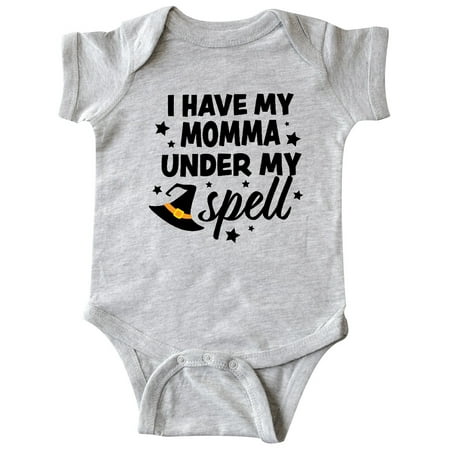 

Inktastic I Have My Momma Under My Spell with Cute Orange Hat Gift Baby Boy or Baby Girl Bodysuit