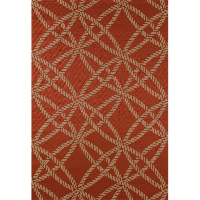 Art Carpet Plymouth Collection Roped Flat Woven Indoor & Outdoor Area Rug, Beige, 3 x 4 ft