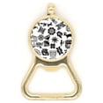 thumbnail image 1 of Ancient Egypt Art Decorative Pattern Beer Bottle Cap Opener Stainless Steel Key Chain, 1 of 3