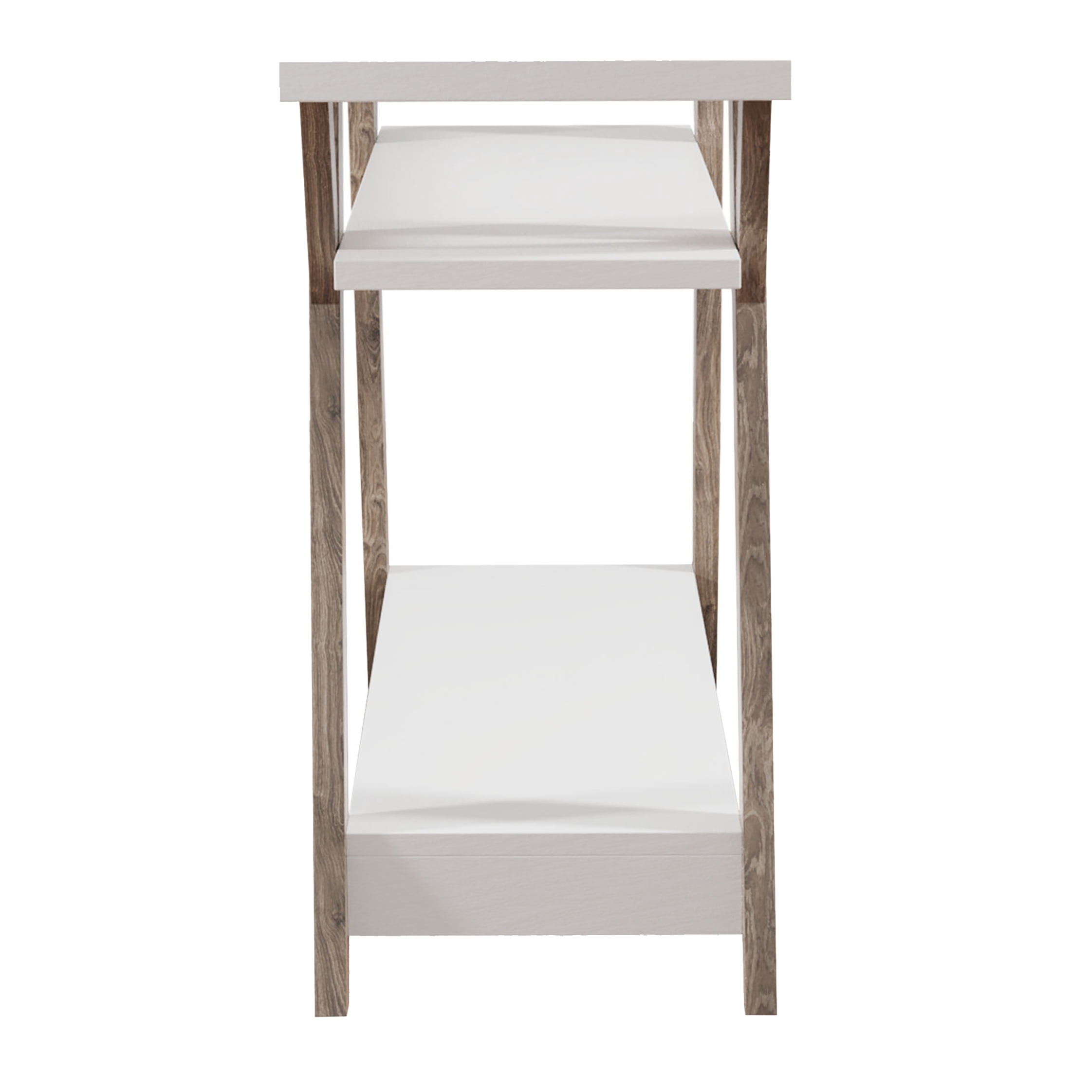 Furniture of America Chantilly 2-Shelf Console Table, White
