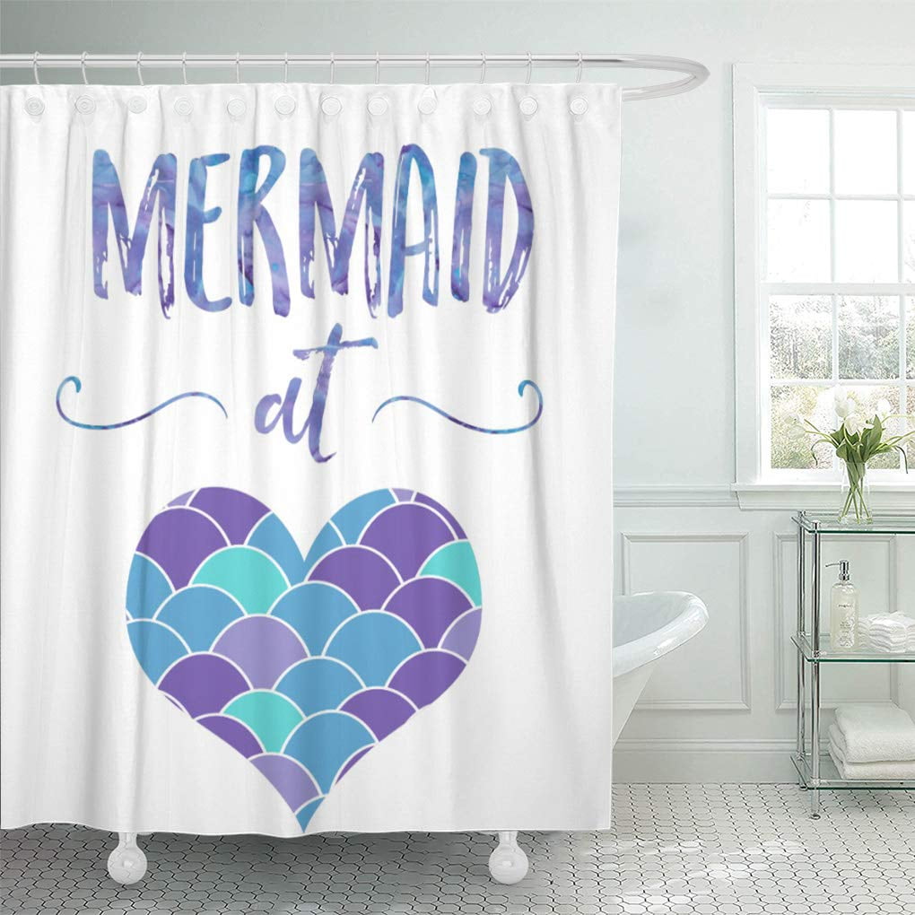 Suttom Saying Cute Purple And Teal Mermaid At Scales Shower Suttom Saying Cute Purple And Teal Mermaid At Scales Shower