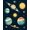 Navy Blue Multicolor, Pattern 20, variant on ODIKA 8'x10' Washable Area Rug Durable, Non-Slip Playroom Rocket Galaxy Motifs Science Theme Classroom Themed for Living Room, Under Sectional, Family