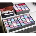 thumbnail image 2 of Simple Houseware Closet Socks Organizer, 24 and 16 Cell Drawer Dividers, 3 Pack, Dark Gray, 2 of 4