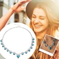 thumbnail image 2 of Collar boho con turquesa personalizado para mujer, colgante conmemorativo, joya de regalo, 2 of 8