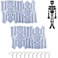 thumbnail image 1 of Moldes de Silicona Sincero para Pendientes de Esqueleto de Calavera de Halloween, 1 of 5