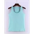 thumbnail image 6 of Htigea Workout Tank Tops Woman Yoga Tanks Quick Dry Sleeveless Gym Shirts with Side Slits Loose Fit Athletic Top Light Blue,XL, 6 of 6