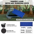 thumbnail image 4 of KingCamp Portable Camping Sleeping Pad, Nonslip Cotton Cot Pad for Outdoor & Indoor, Lightweight Camp Mattress Pad with Waterproof Bottom, Navy, 4 of 10