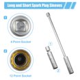 thumbnail image 4 of Unique Bargains 1 Set 16mm 3/8 inch Universal Car Drive Magnetic Spark Plug Socket Drive 12 Point Socket Removal Tool, 4 of 7