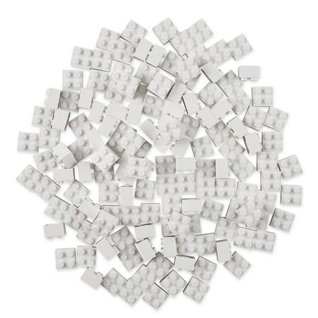 Strictly Briks Classic Bricks Starter Kit White 144 Pieces 2x2 Inches Building Creative Play Set for Ages 3 and Up 100% Compatible with All Major Brick Brands