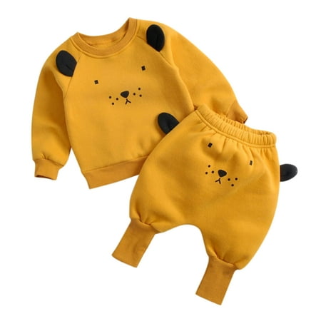 

ZHAGHMIN 9 To 12 Month Boy Clothes Toddler Kids Baby Boys Girls Long Sleeve Cute Cartoon Animals Sweatshirt Blouse Tops Warm Trousers Pants Outfit Set 2Pcs Clothes Casual Joggers Summer Baby Boy Tod