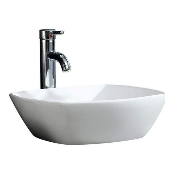 Fine Fixtures Stylized Vessel Sink Vitreous China- Square