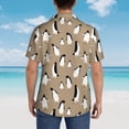 thumbnail image 6 of Daiia Lovely Penguin Hawaiian Shirt for Men Gentle Cotton Regular Short Sleeve Casual-Small, 6 of 9