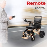 Rubicon DX14 Electric Wheelchair, Foldable Lightweight Power Chair, Dual 12AH Batteries, 30 Mile Range, Bronze