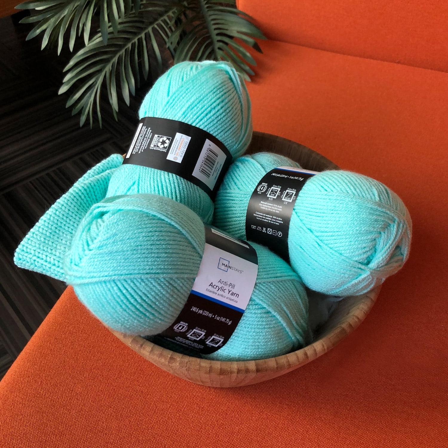 Mainstays Anti-pill Yarn, 100% Acrylic, Green, 5 oz