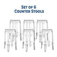 thumbnail image 1 of Heavenly Collection Clear Plastic Counter Stool SET OF 6, 1 of 7