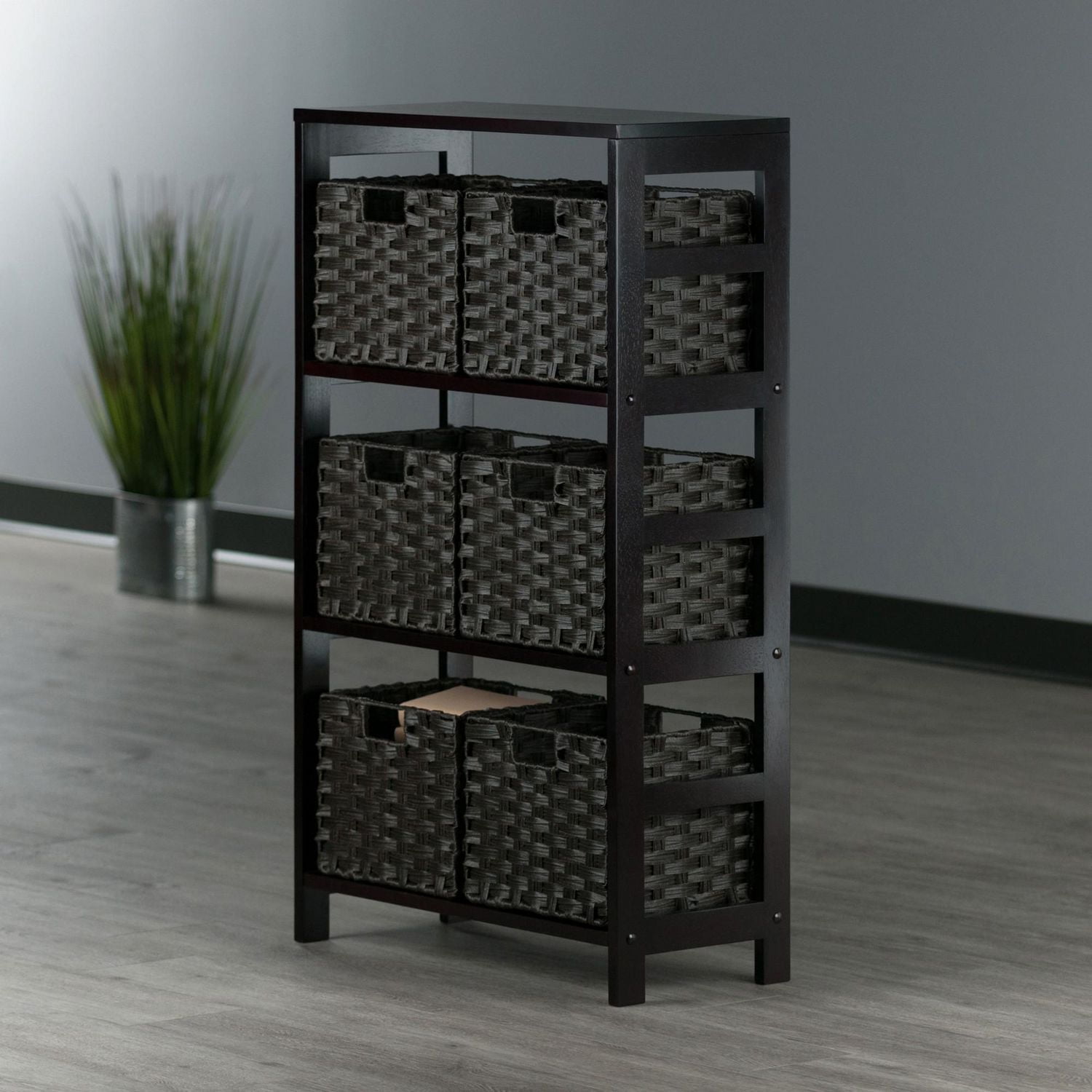 Leo 7pc Storage Shelf with Basket Set