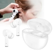 Kibvoe Sound Amplifier for Seniors,Rechargeable Digital Elderly 8 Channel in-Ear Amplifier Black,Suitable for Adults, Elderly, White