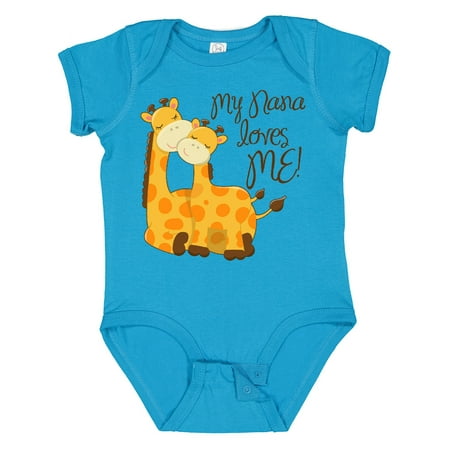 

Inktastic My Nana Loves Me! Gift Baby Boy or Baby Girl Bodysuit
