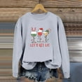 thumbnail image 2 of VBARHMQRT Bride Sweatshirt Women's Solid Color Christmas Print Long Sleeve Casual Drop Shoulder Sweatshirt, 2 of 3