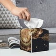 thumbnail image 4 of Kdxio Dreamcatcher With Mandala Print Tissue Box Cover,Square Decorative PU Leather Facial Paper Case Organizer Holder Dispenser for Bathroom,Night Stands,Desk,Car 5.2''X5.2''X5.2'', 4 of 6