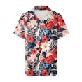 thumbnail image 5 of TTUHYWXI Hawaiian Shirts for Women Tropical Shirt Summer Beach Hawaii Button Down Short Sleeve Blouses Floral Tops Hawaii Outfits 2025 ( Red, XL), 5 of 5