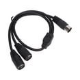 thumbnail image 1 of DIN 5 Pin Adapter Cable, DIN 5 Pin Male To 2 DIN 5 Pin Female Cable Scratch Resistant 1.6ft Pure Copper Core  For Speaker, 1 of 8