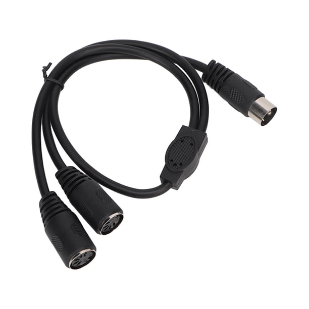 Cable DIN Macho De 5 Pines A 2 DIN Hembra De 5 Pines, Plug And Play Cable Divisor DIN De 5 Pines Resistente A Los Arañazos De 1,6 Pies Núcleo De Cobre Puro Suave De Alta