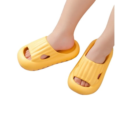 

GENILU Girls Comfort Non-Slip Backless Clogs Home Cozy Waterproof Slip On Shower Slippers