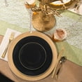 thumbnail image 5 of Smarty Black Gold Rim Organic Plastic Wedding Value Set (120 Guests), 5 of 7