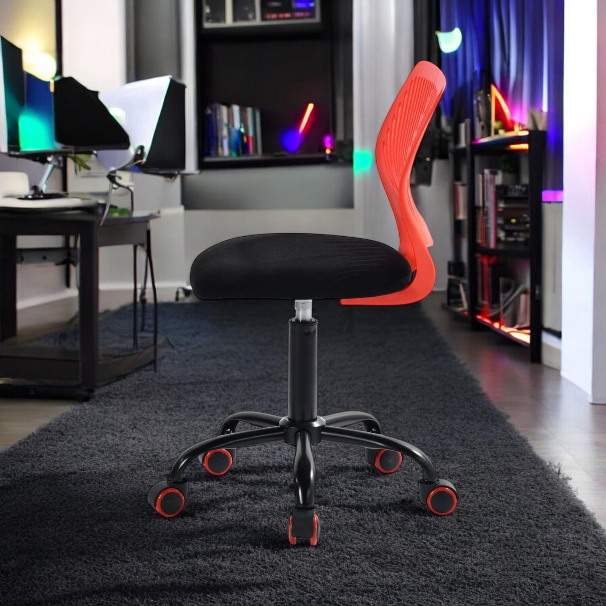 Homy Casa Black Adjustable Swivel Video Game Chair for Gaming, Study, Home Office