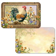 Set of 4 Reversible Placemats (Country Charm - Rooster)