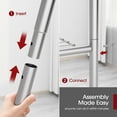 thumbnail image 3 of Sakugi Heavy-Duty 5-Tier Wire Storage Shelves, 33.1"W x 12.6"D x 72"H, 1000 lb Total Capacity, Silver, 3 of 5