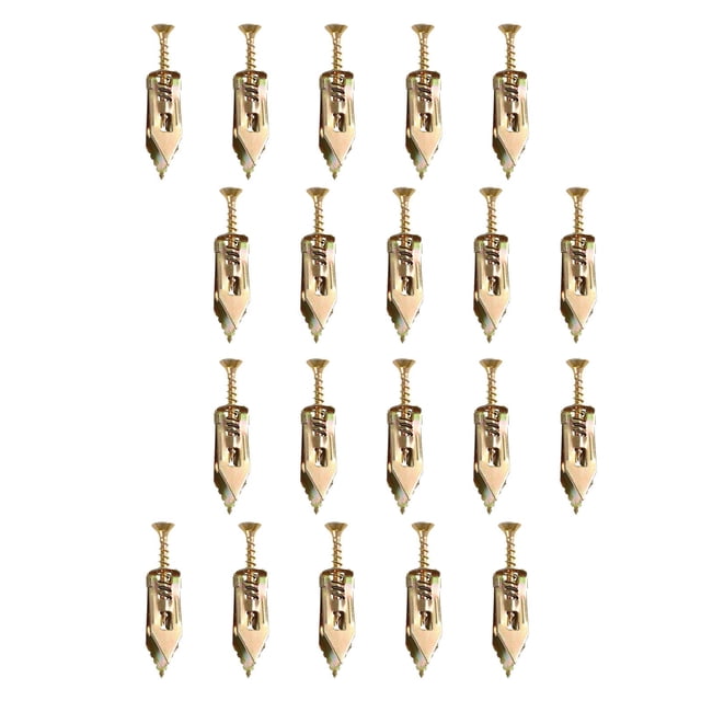 de 20 anclajes y tornillos para pared seca, sin taladro, tornillos de expansión para pared 12 cm x 4 cm Sharpla Anclajes y tornillos de pared