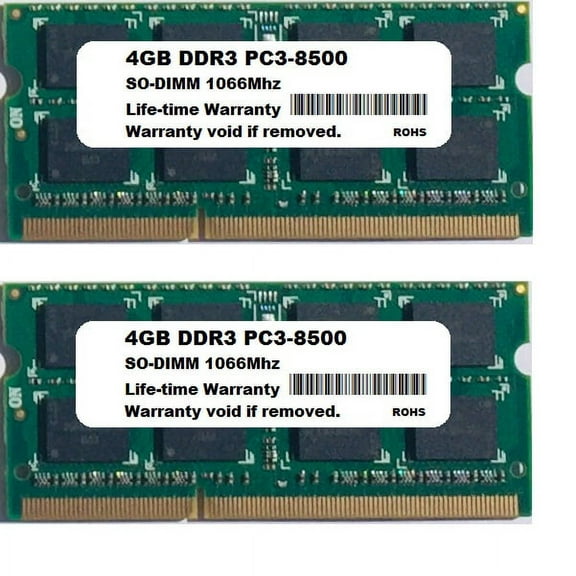 New 8GB 2X 4GB Memory PC3-8500 DDR3-1066MHz FUJITSU Lifebook E series E8420 RAM