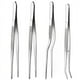 thumbnail image 1 of Pinzas finas, 4 pinzas para cocinar, pinzas para alimentos de acero inoxidable de 6,3 pulgadas, pinzas de cocina para hornear, decorar, barbacoa, 1 of 6