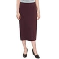 thumbnail image 4 of Women's Basic Modest 26" Below the Knee Length Stretch Knit Straight Skirt, 4 of 11