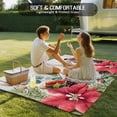 thumbnail image 4 of Christmas Outdoor Rug for Patio/Deck/Porch, Non-Slip Large Area Rug 4 x 6 Ft, Winter Poinsettia Berry Farmhouse Wooden Grain Indoor Outdoor Rugs Washable Area Rugs, Camping Rug Carpet Runner, 4 of 8
