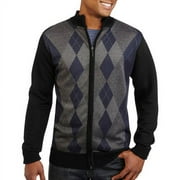 Big Men's Argyle jacquard Full Zip Sweater