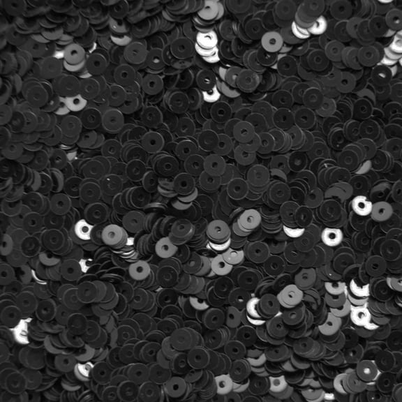 Black Sequins 3mm Shiny Metallic Made in USA