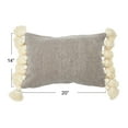 thumbnail image 2 of Main + Mesa Cotton Chenille Lumbar Pillow with Tassels, 2 of 6