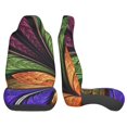 thumbnail image 3 of Honeii Multicolored Beautiful Flower1 Print Car Seat Covers 2 Pieces, Full Set Universal Seat Covers for Cars, Waterproof Auto Seat Protectors, 3 of 7